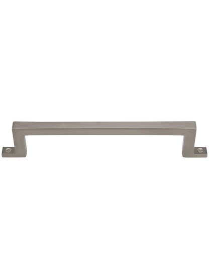 Campaign Bar Cabinet Pull - 5 inch Center-to-Center in Brushed Nickel.